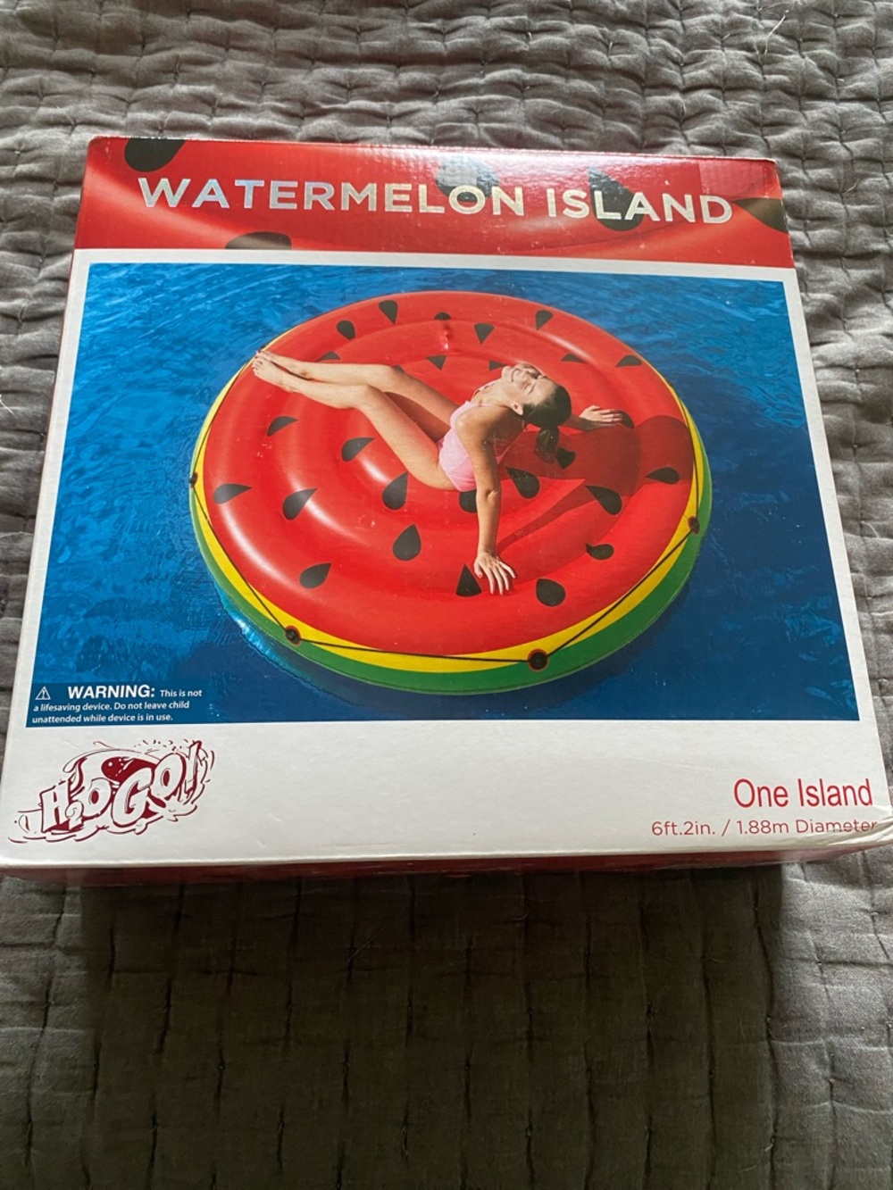 Watermelon Island Inflatable Pool Float - Bright Red/Green